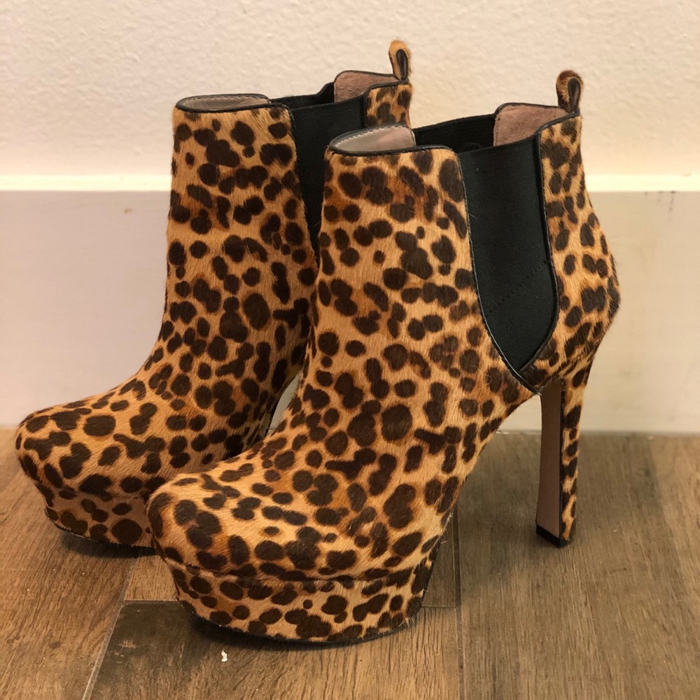 🐆🖤Leopard faux fur ankle boots 🐆🖤